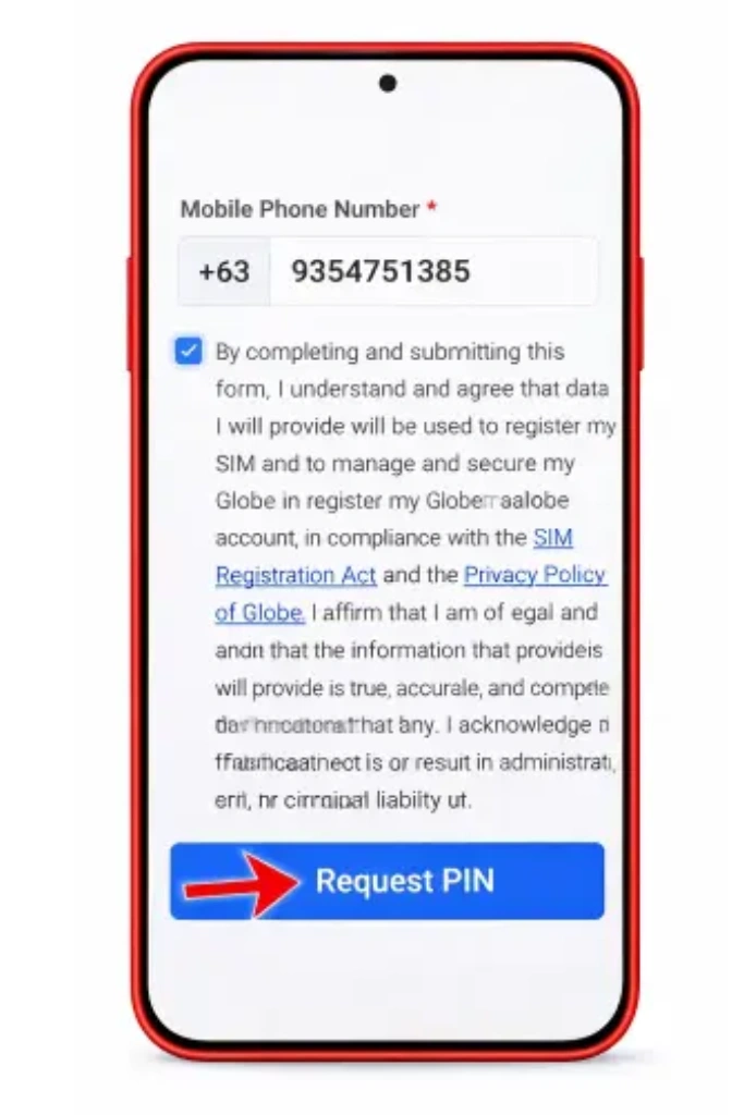 TM SIM Registration Portal Homepage