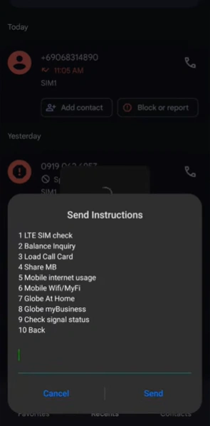 How to Check the TM Balance 3 TM balance check step 3 select Balance Inquiry option