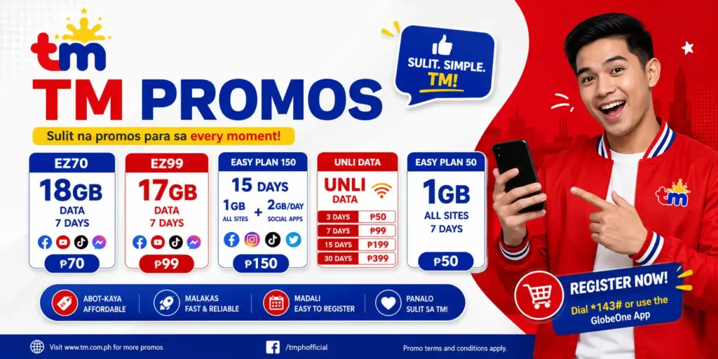TM Promos 3 TM promos and data packages in the Philippines